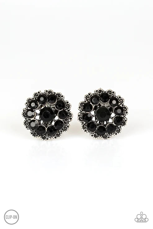 Paparazzi ♥ Business Bedazzle - Black ♥ Clip-On