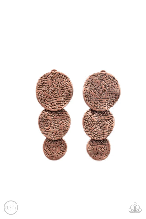 Paparazzi ♥ Ancient Antiquity - Copper ♥ Clip-On