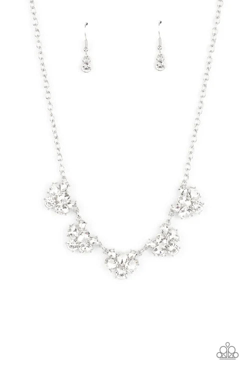 Paparazzi ♥ Envious Elegance - White ♥ Necklace