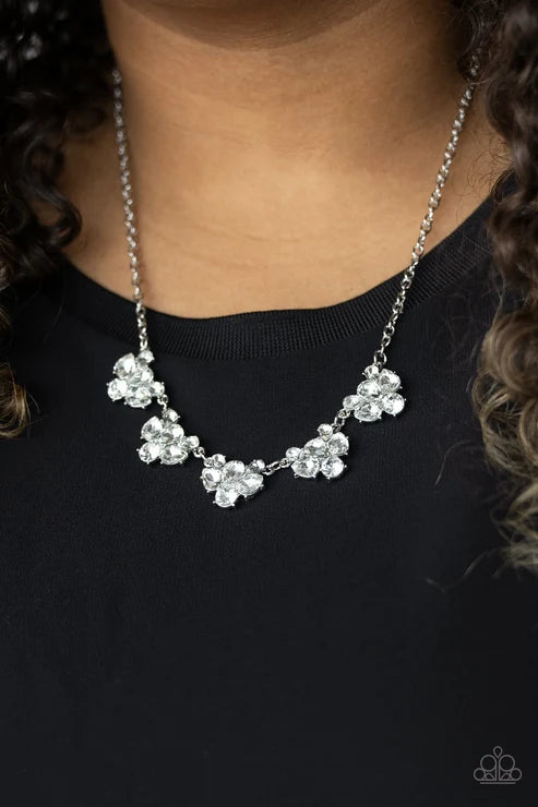Paparazzi ♥ Envious Elegance - White ♥ Necklace