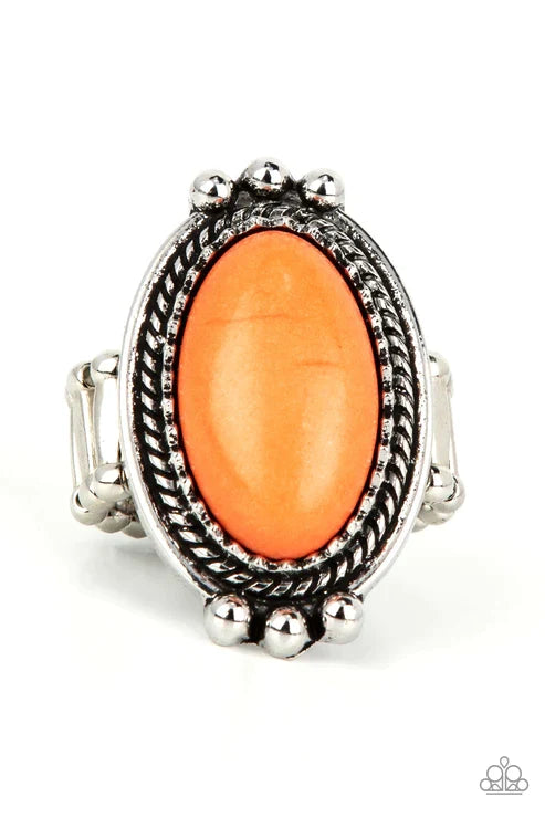 Paparazzi ♥ Lost in Sagebrush - Orange ♥ Ring