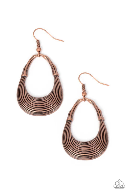 Paparazzi ♥ Terra Timber - Copper ♥ Earrings