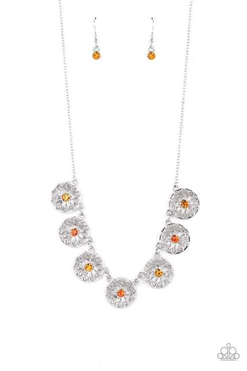 Paparazzi ♥ Garden Greetings - Orange ♥ Necklace