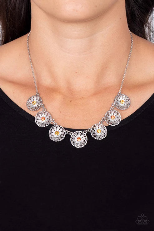 Paparazzi ♥ Garden Greetings - Orange ♥ Necklace