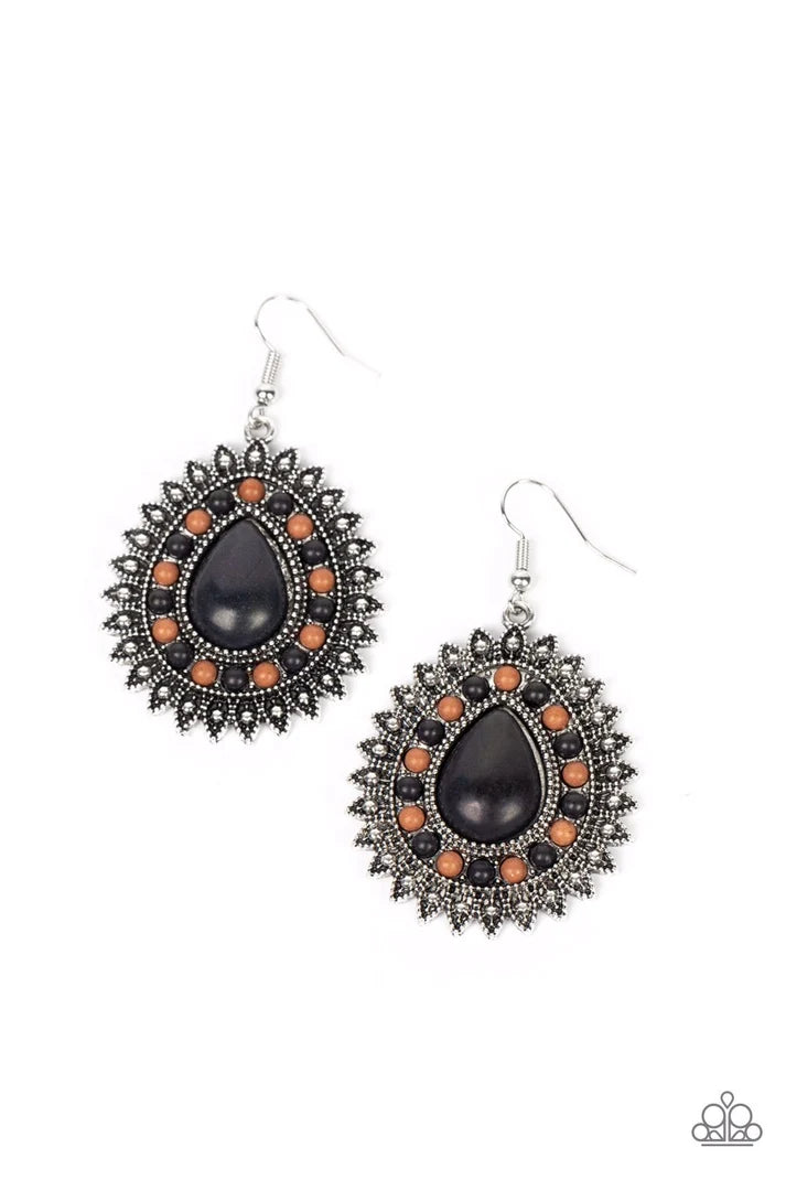 Paparazzi ♥ Sagebrush Sabbatical - Black ♥ Earrings