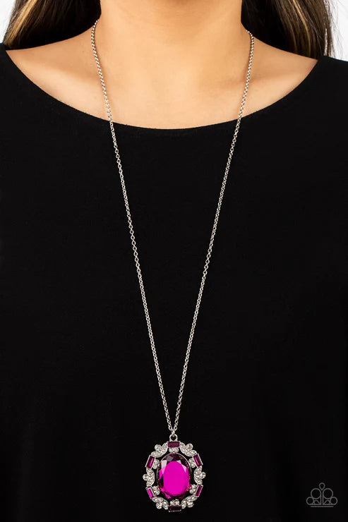 Paparazzi ♥ Noble Reflection - Pink ♥ Necklace
