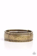 Paparazzi ♥ Textile Tenor - Brass ♥ Bracelet