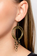 Paparazzi ♥ Dont Go CHAINg-ing - Brass ♥ Earrings