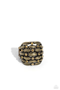 Paparazzi ♥ Steadfast Stack - Brass ♥ Ring