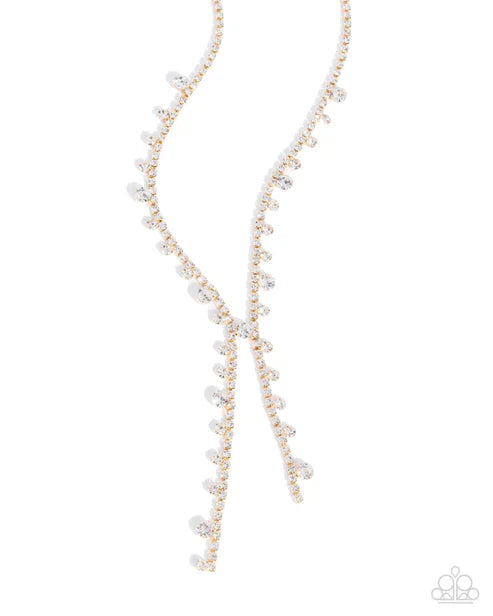 Paparazzi ♥ Glittery Getaway - Gold ♥ Necklace