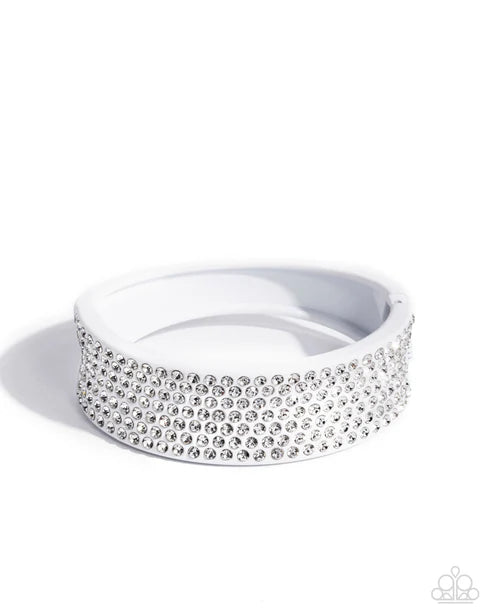 Paparazzi ♥ Sprinkling Studs - White ♥ Bracelet