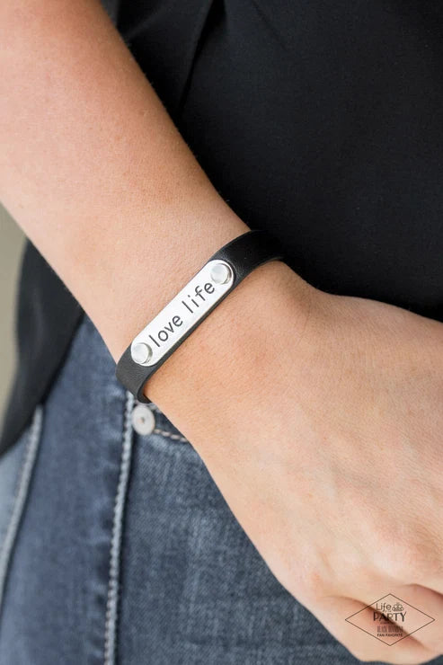 Paparazzi ♥ Love Life - Black ♥ Bracelet
