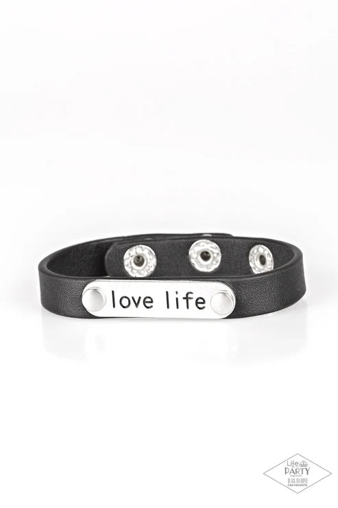 Paparazzi ♥ Love Life - Black ♥ Bracelet
