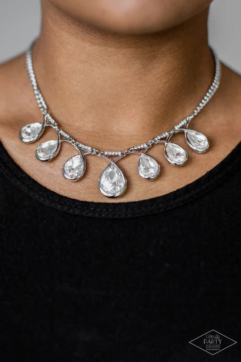 Paparazzi ♥ Love At FIERCE Sight - White ♥ Necklace