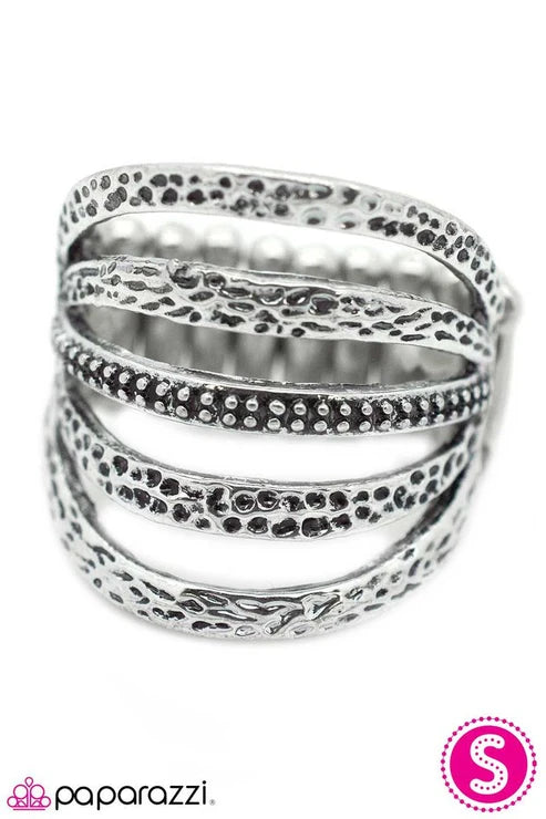 Paparazzi ♥ Banded Together - Silver ♥ Ring