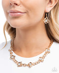 Paparazzi ♥ Square Silhouette - Gold ♥ Necklace
