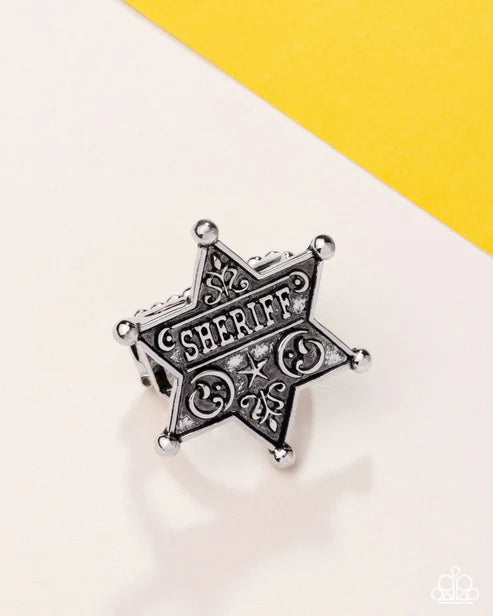 Paparazzi ♥ Sheriffs Star - Silver ♥ Ring