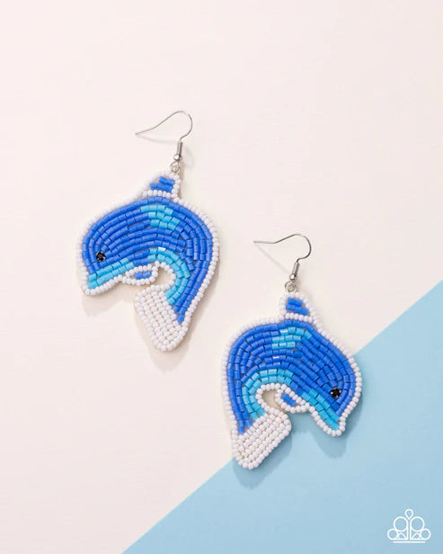 Paparazzi ♥ Dynamic Dolphin - Blue ♥ Earrings