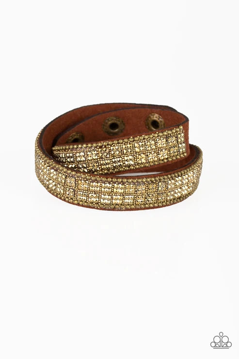 Paparazzi ♥ Rock Band Refinement - Brass ♥ Bracelet