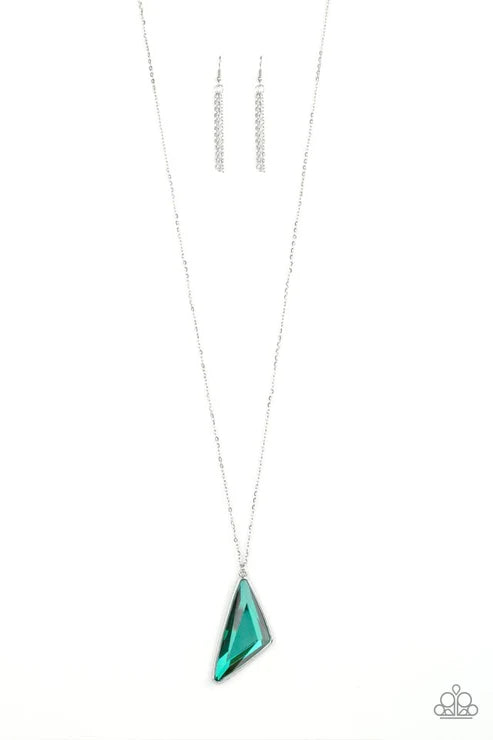 Paparazzi ♥ Ultra Sharp - Green ♥ Necklace
