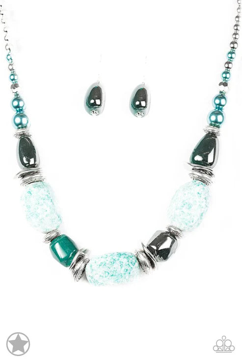 Paparazzi ♥ In Good Glazes - Blue ♥ Necklace