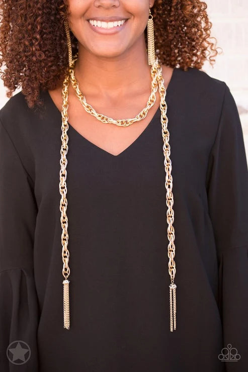 Paparazzi ♥ SCARFed for Attention - Gold ♥ Necklace