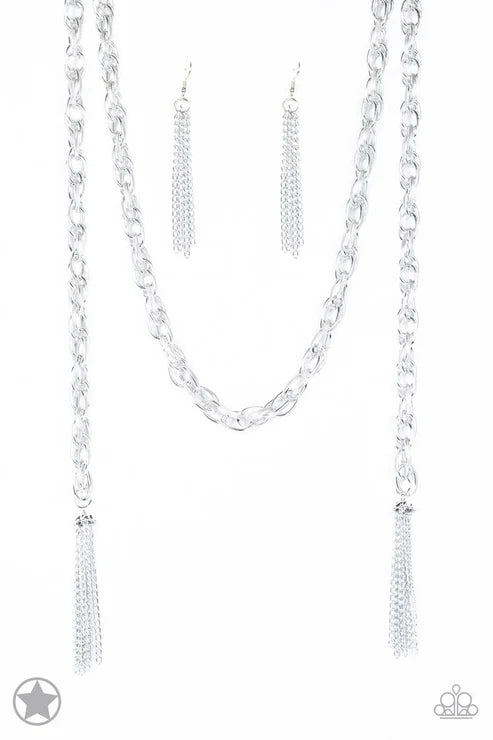 Paparazzi ♥ SCARFed for Attention - Silver ♥ Necklace