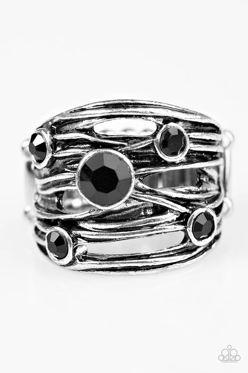 Paparazzi ♥ Sparkle Struck - Black ♥ Ring