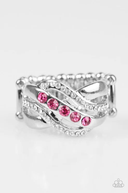 Paparazzi ♥ Flirting With Sparkle - Pink ♥ Ring