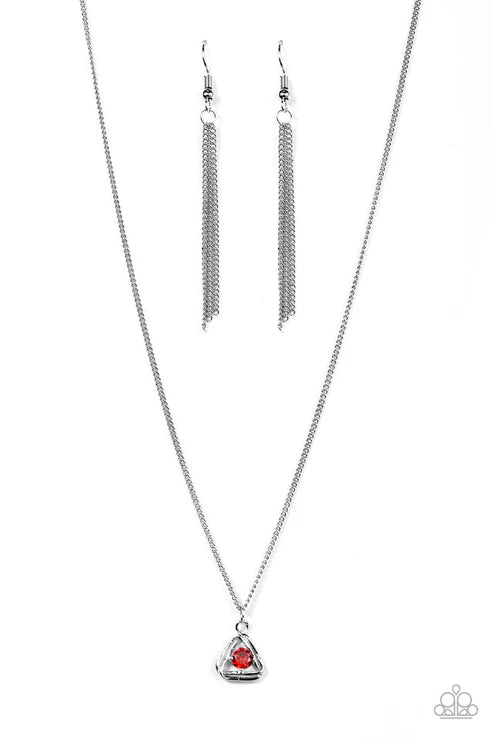 Paparazzi ♥ Prismatic Princess - Red ♥ Necklace