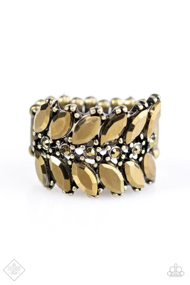 Paparazzi ♥ CACHE Money - Brass ♥ Ring