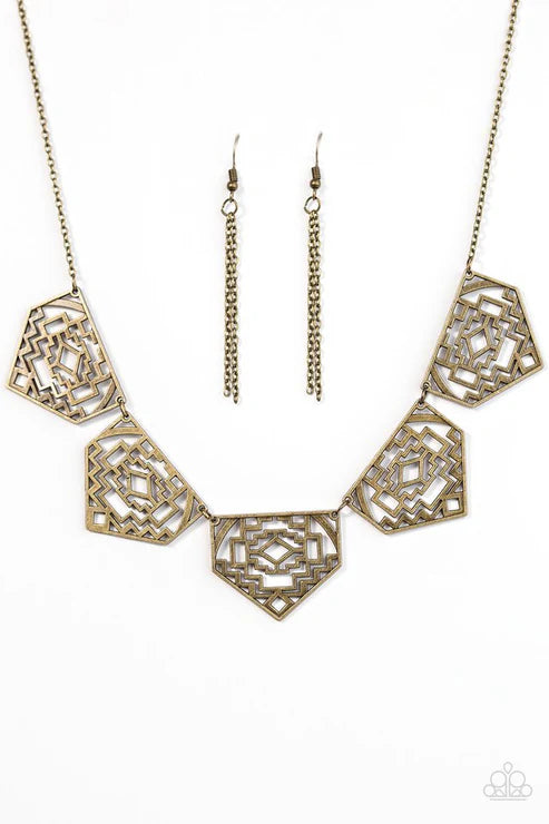 Paparazzi ♥ Hacienda Heights - Brass ♥ Necklace