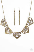 Paparazzi ♥ Hacienda Heights - Brass ♥ Necklace