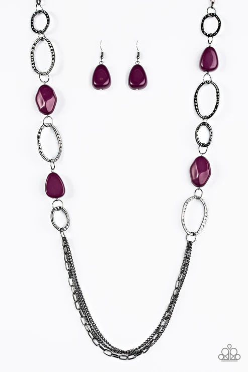Paparazzi ♥ Industry Shine - Purple ♥ Necklace