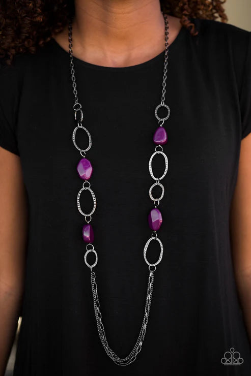 Paparazzi ♥ Industry Shine - Purple ♥ Necklace