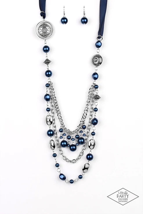 Paparazzi ♥ All The Trimmings - Blue ♥ Necklace