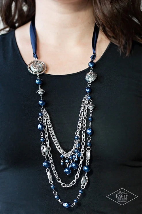 Paparazzi ♥ All The Trimmings - Blue ♥ Necklace