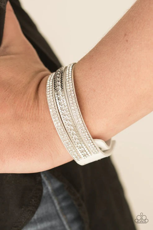 Paparazzi ♥ Unstoppable - White ♥ Bracelet