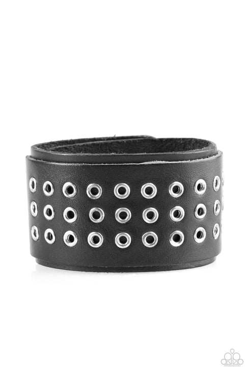 Paparazzi ♥ Road Rage - Black ♥ Bracelet