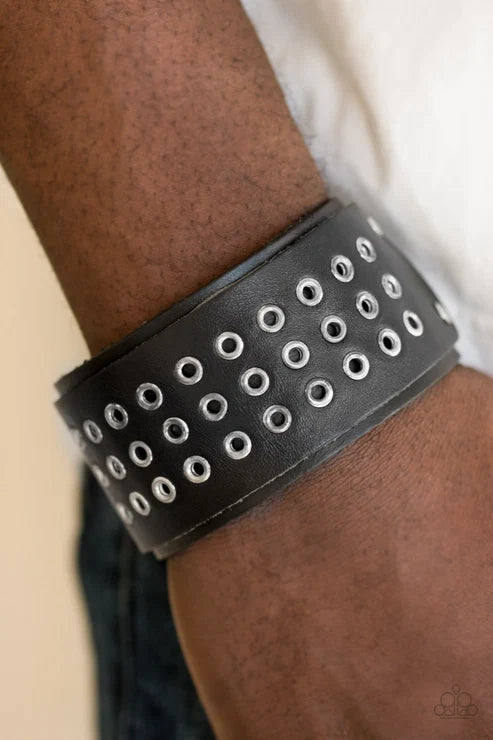 Paparazzi ♥ Road Rage - Black ♥ Bracelet
