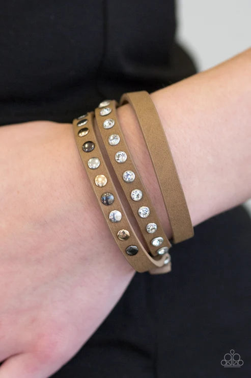 Paparazzi ♥ Catwalk Casual - Brown ♥ Bracelet