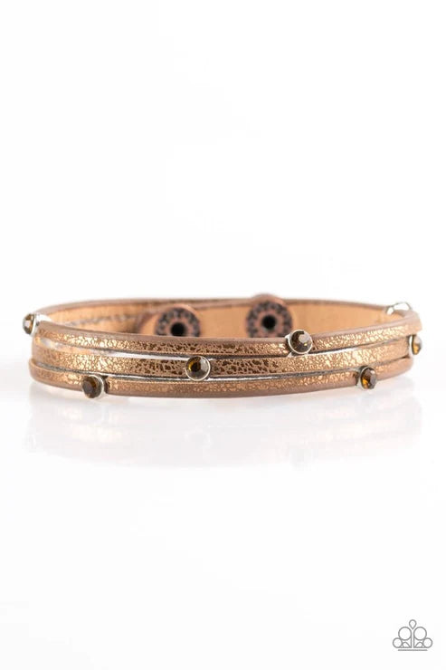 Paparazzi ♥ Drop A SHINE - Copper ♥ Bracelet