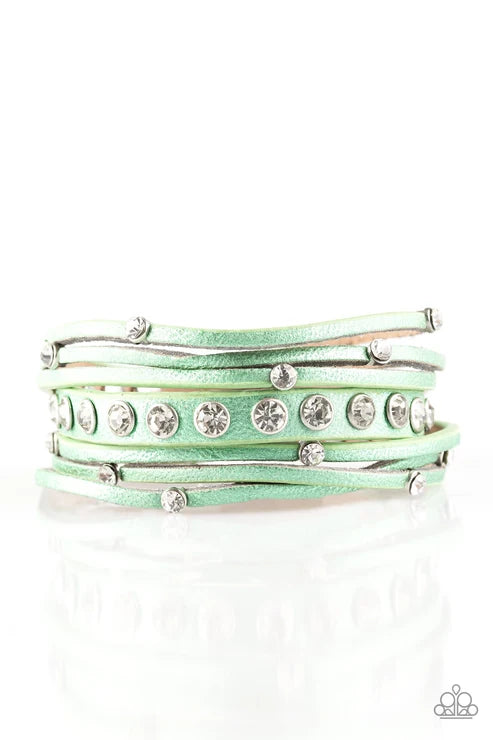 Paparazzi ♥ CATWALK It Off - Green ♥ Bracelet