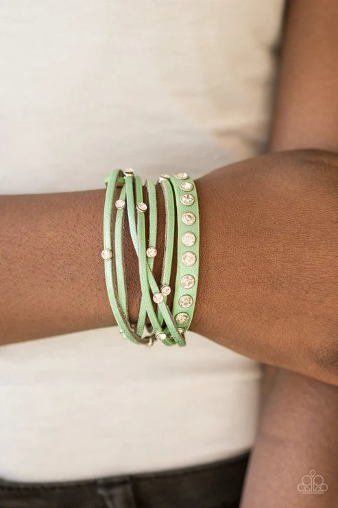 Paparazzi ♥ CATWALK It Off - Green ♥ Bracelet