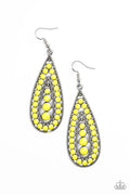 Paparazzi ♥ Rio Rumba - Yellow ♥ Earrings