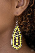 Paparazzi ♥ Rio Rumba - Yellow ♥ Earrings