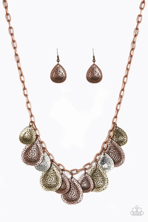 Paparazzi ♥ Storm Goddess - Copper ♥ Necklace