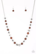 Paparazzi ♥ Weekend Getaway - Brown ♥ Necklace