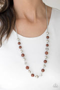 Paparazzi ♥ Weekend Getaway - Brown ♥ Necklace
