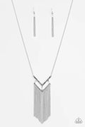Paparazzi ♥ Alpha Glam - Silver ♥ Necklace